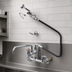 Thumbnail image #3 for T&S Brass Wall-Mount Pre-Rinse Mixing Faucet and Spray Assembly with 12-Inch Swing Nozzle, 60-Inch Hose, and 8-Inch Adjustable Centers