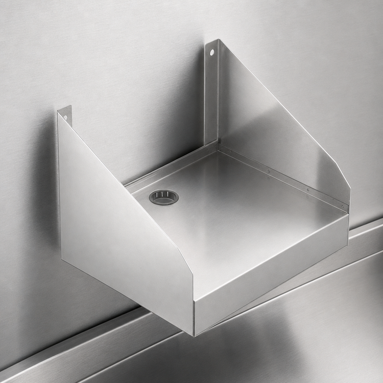 Product image #3 for Krowne Silver Series Stainless Steel Blender Shelf, 10-Inch Deep