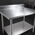 Thumbnail image #3 for John Boos Stallion 60 x 24-Inch 14-Gauge 300-Series Stainless Steel Work Table with 5-Inch Backsplash and Galvanized Undershelf