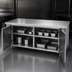 Thumbnail image #3 for Advance Tabco Enclosed Work Table with Cabinet Base and Hinged Doors, 60 x 36 Inch, 14-Gauge 304 Stainless Steel Top