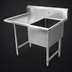 Thumbnail image #3 for John Boos B Series 1-Compartment Sink with Left Drainboard, Stainless Steel