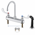 Thumbnail image #3 for T&S Brass B-1172-07-WH4 Workboard Faucet with 6-Inch Gooseneck and 7-Foot Side Spray Hose