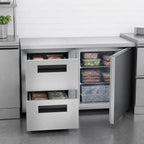 Thumbnail image #3 for Hoshizaki Steelheart UF48B-LPD2 48-Inch Two-Section Undercounter Freezer, 2 Drawers and Solid Door, Stainless Steel, R290, 12 Cu. Ft.