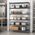 Thumbnail image #3 for Mixrite 48-Inch W x 24-Inch D 5-Shelf Epoxy-Coated Wire Shelving Unit with 86-Inch Posts