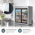 Thumbnail image #3 for True 36-Inch Countertop Refrigerated Merchandiser with 2 Low-E Sliding Glass Doors and 3 Shelves