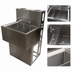 Thumbnail image #4 for BK Resources Slim-Line 3-Compartment Underbar Sink, 36 x 18-1/4 x 33-1/2 Inches, 304 Stainless Steel