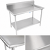Thumbnail image #3 for John Boos Stainless Steel Sorting Table with 10-Inch Backsplash, Undershelf, and Adjustable Bullet Feet, 72-7/8-Inch x 30-3/8-Inch