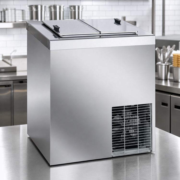 Product image #3 for Master-Bilt DC-4DSE Chest Ice Cream Dipping Cabinet, All-Stainless Exterior, 5 Dip / 2 Storage Tub Capacity