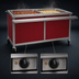 Thumbnail image #3 for Director's Choice DCS2-HFU-C-3 Mobile 2-Well Electric Hot Food Table with Holly Berry Red Laminate Panel