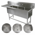 Thumbnail image #3 for John Boos Pro-Bowl 3-Compartment Sink with Left Drainboard, 76-3/16
