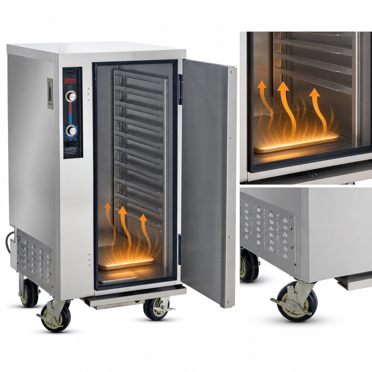 Product image #3 for Mobile Moisture-Temp Heated Holding Cabinet for 10 Full-Size 12 x 20 Pans