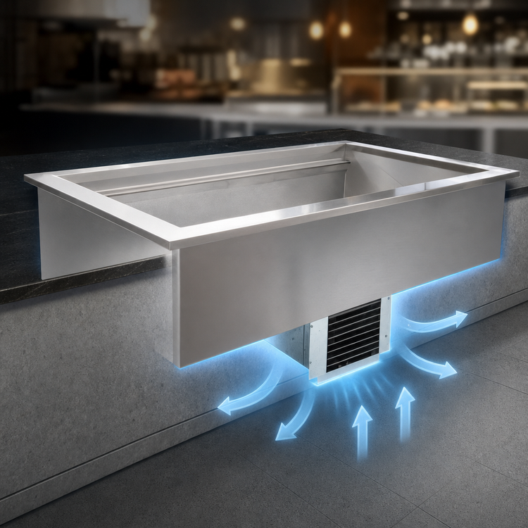Product image #3 for Delfield N8169BP Drop-In Mechanically Cooled 5-Pan Full-Size Cold Well