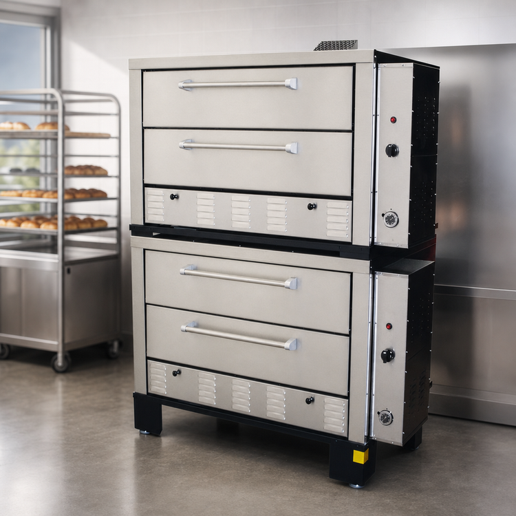 Product image #3 for Peerless CW62BSC Double-Stack Gas Deck Bake Oven, 4-Deck, 42 x 32 Inch Interior