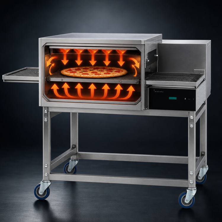 Product image #3 for Lincoln Impinger II 1100 Series Natural Gas Front-Loading Single-Deck Conveyor Pizza Oven