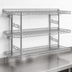Thumbnail image #3 for QuadTruss Piggyback 3-Tier Wall-Mounted Wire Shelf Kit, 30 x 18 Inches, Chrome