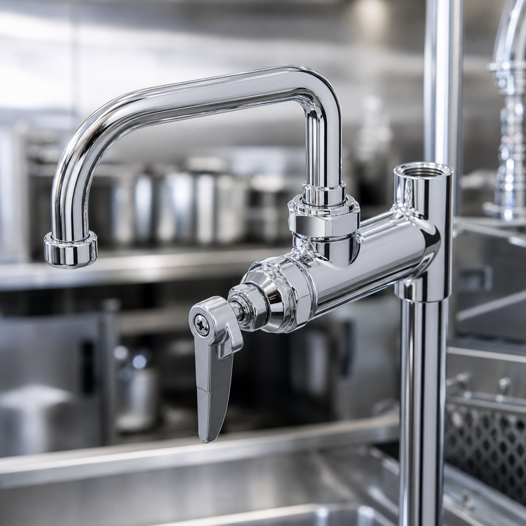 Product image #3 for T&S Brass B-0155-CR Add-On Faucet for Pre-Rinse Units, 6-Inch Swing Nozzle