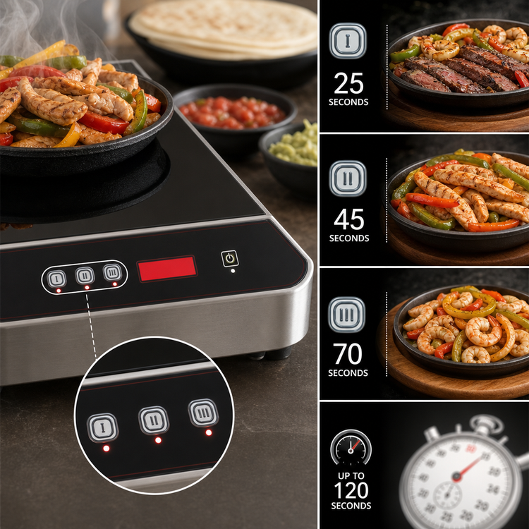 Product image #3 for CookTek FaHeater Single-Burner Countertop Induction Fajita Skillet Warmer, 120V, 1800W