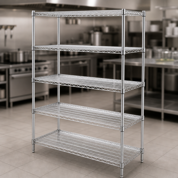 Product image #4 for Metro Super Erecta Metroseal 3 4-Shelf Stationary Starter Wire Shelving Unit, 72" W x 24" D x 63" H