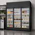 Thumbnail image #3 for True 3-Section Left-Hinge Glass Door Refrigerated Merchandiser, Self-Contained, Medium Temp, Black Exterior/White Interior