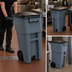 Thumbnail image #3 for BRUTE 50-Gallon Gray Roll-Out Trash Container with Hinged Lid