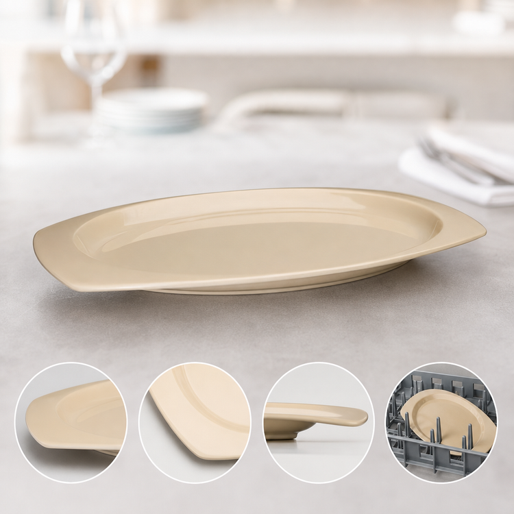 Product image #3 for Winco Tan Melamine Rectangular Platter, 9-1/2 x 6-3/4 Inches