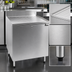 Thumbnail image #3 for CHOICE by Glastender 12-Inch x 19-Inch Stainless Steel Underbar Drainboard Cabinet Base with Hinged Door