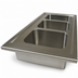 Thumbnail image #3 for BK Resources 3-Compartment Drop-In Sink, 36 x 24 Inches, 18-Gauge 304 Stainless Steel, 5-Inch Riser