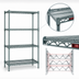 Thumbnail image #4 for Eagle Group Valu-Master Gray Epoxy 4-Tier Double-Mat Wire Shelving Starter Unit, 36