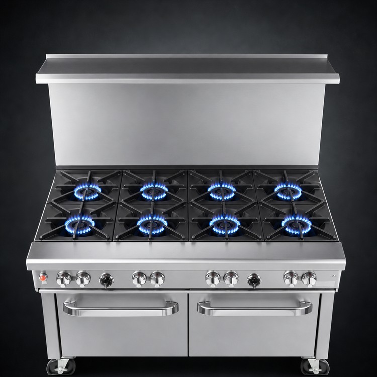Product image #3 for Southbend Ultimate 48-Inch Natural Gas Restaurant Range with 8 Open Burners and 2 Space Saver Ovens