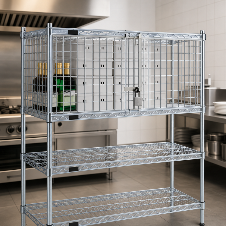 Product image #3 for EAGLEbrite Zinc Security Module with Hinged Doors for 24-Inch Shelving, 24 x 30 Inches