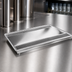 Thumbnail image #3 for Atlas Metal Drop-In Single Urn Drain with 24-Inch Stainless Steel Trough