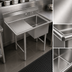 Thumbnail image #3 for Economy Single Compartment Stainless Steel Sink with Left Drainboard