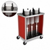 Thumbnail image #3 for Atlas Metal MEPD4-10-1/8 Mobile Enclosed Unheated Plate Dispenser with 4 Tubes for 10-1/8