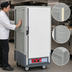 Thumbnail image #3 for Metro C5 3 Series Mobile 3/4 Height Heated Holding Cabinet with Gray Insulation Armour, Full-Length Solid Door and Lip Load Slides