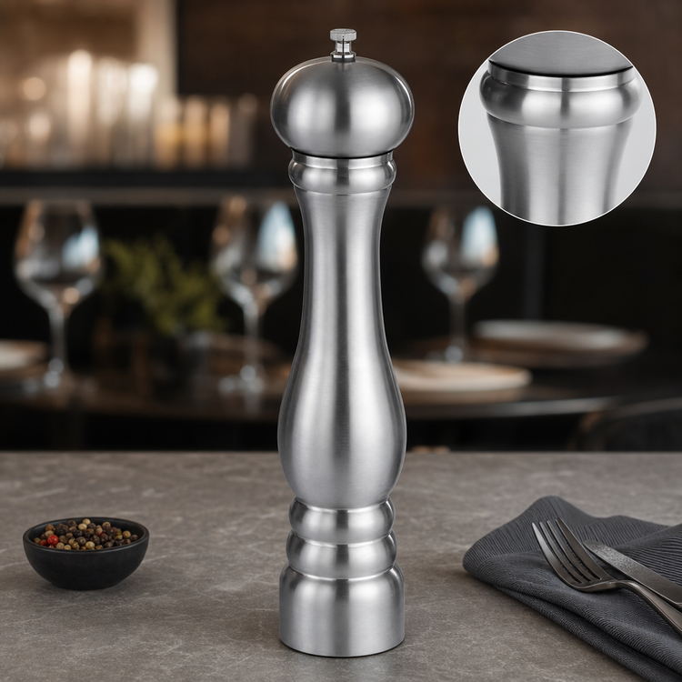 Product image #3 for American Metalcraft Stainless Steel 12-Inch Pepper Mill