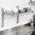 Thumbnail image #3 for Quantum Wall-Mount Cantilever Single Shelf Wire Shelving Unit, 42W x 21D, Chrome Plated
