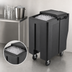Thumbnail image #4 for Cambro SlidingLid Tall Mobile Ice Caddy, 125 lb. Capacity, Granite Gray