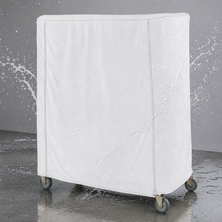 Product image #3 for Metro Waterproof Cart Cover for 36 x 24 x 62 Inch Banquet Carts, White