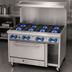 Thumbnail image #3 for Comstock-Castle F3430 48-Inch Commercial Gas Range with 8 Open Burners, 31.5-Inch Oven, and Open Cabinet Base
