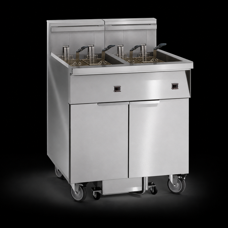 Product image #3 for Imperial Electric Floor Fryer, 4-Tank, 50 lb. Capacity Each, Built-In Space Saver Filter System