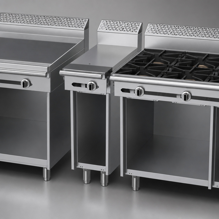 Product image #3 for Garland Cuisine Series 12-Inch Gas Add-A-Unit Range with 1 Hot Top and Open Cabinet Base