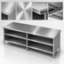 Thumbnail image #3 for John Boos Open Front Stainless Steel Enclosed Base Work Table with 16 Gauge Flat Top, 96 x 30 Inches