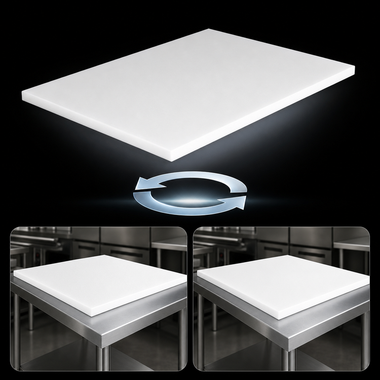 Product image #3 for John Boos Reversible Poly Work Table Top, 48 Inch x 24 Inch x 1/2 Inch, Replacement for TC, M and GMT Tables
