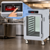 Thumbnail image #3 for Metro C5 8 Series Half-Height Pass-Thru Controlled Temperature Heated Holding Cabinet with Double-Pane Glass Doors, Lip Load Slides, 8-Pan Capacity