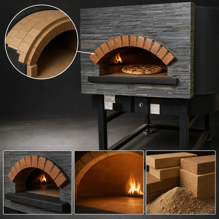 Product image #3 for Univex Artisan Round Gas Stone Hearth Pizza Oven, 9 x 12-Inch Pizza Capacity, 51-1/4-Inch Chamber