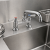 Thumbnail image #3 for BK Resources OptiFlow Heavy-Duty Deck-Mount Manual Faucet with 6-Inch Swing Spout, 4-Inch Centers