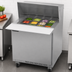 Thumbnail image #3 for Beverage-Air 32-Inch One-Section Sandwich Top Refrigerated Prep Table with Solid Door and 12-Pan Top