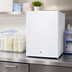 Thumbnail image #4 for Accucold MOMCUBE Countertop Breast Milk Freezer, 1.8 Cu. Ft., 18.5-Inch Wide, White, Reversible Solid Door