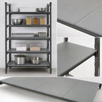 Thumbnail image #3 for Cambro Camshelving® Basics Plus CBSK2142S5580 5-Shelf Solid Stationary Shelf Kit, 21" x 42", Brushed Graphite