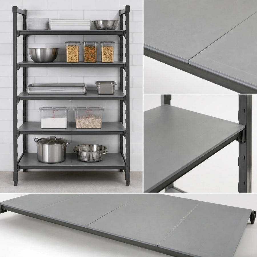 Five Solid Shelf Plates